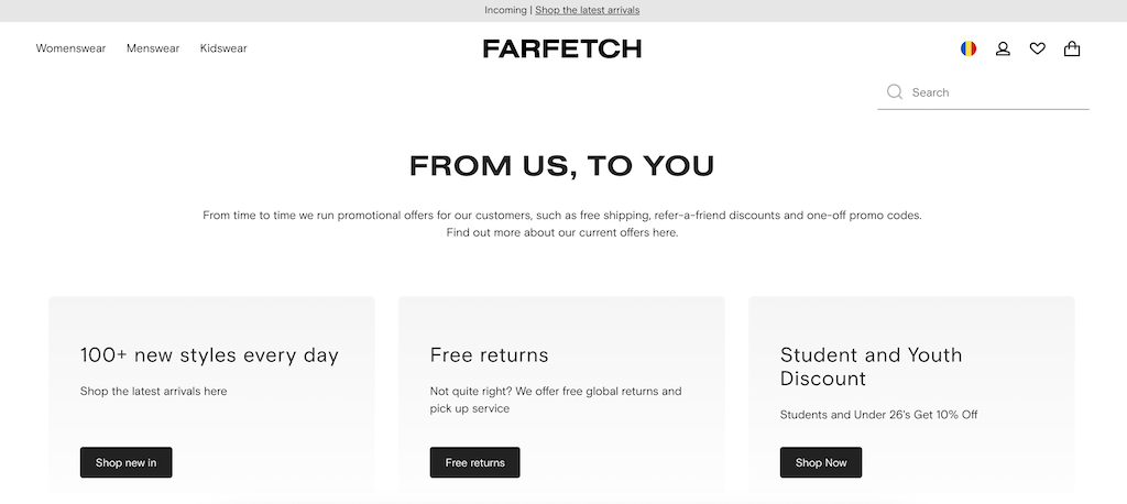 Farfetch StudentDiscount