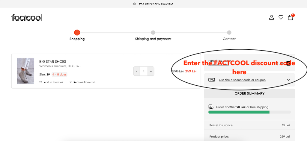 How to use a Factcool discount code
