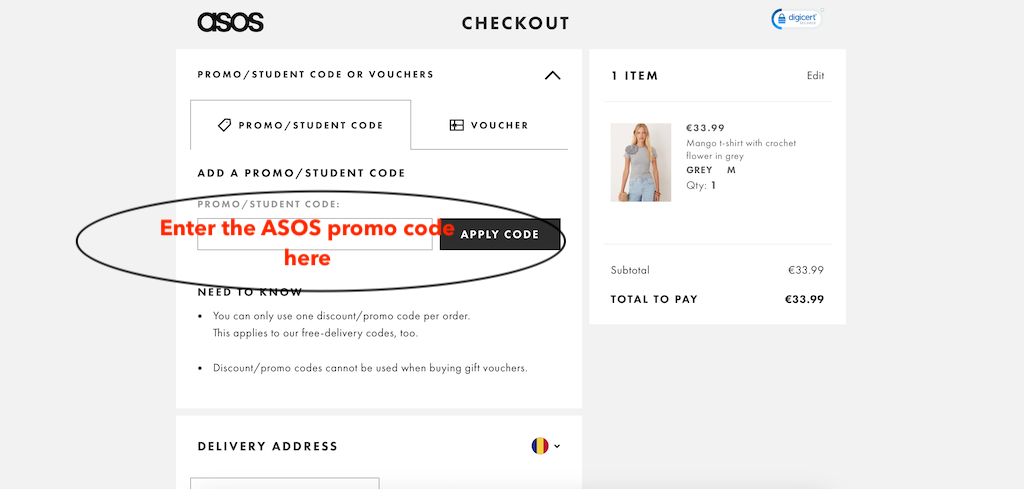 How to use an Asos promo code