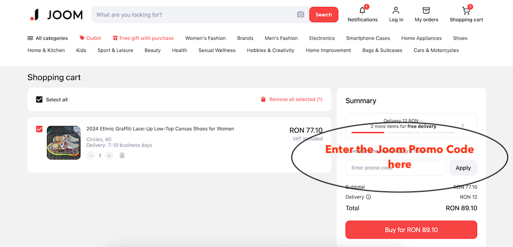 How to use a Joom promo code