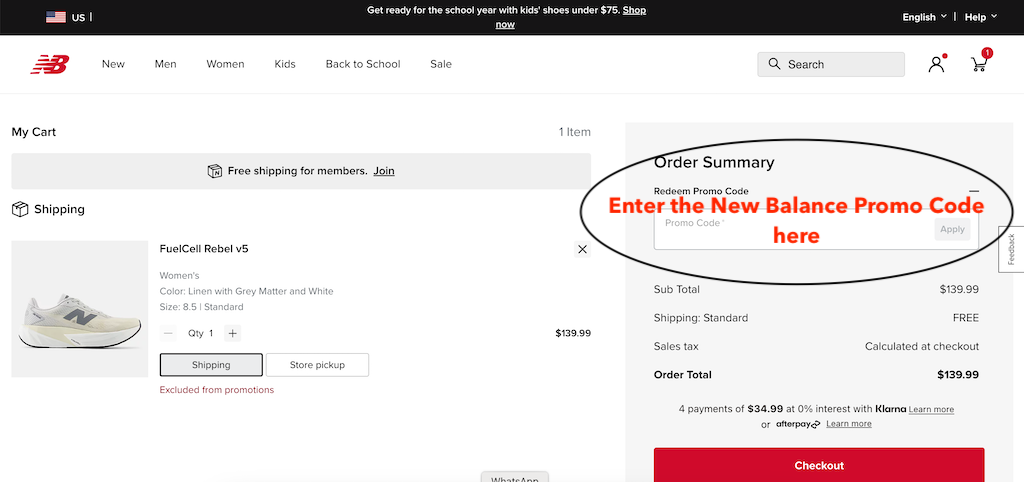 How to use a New Balance promo code