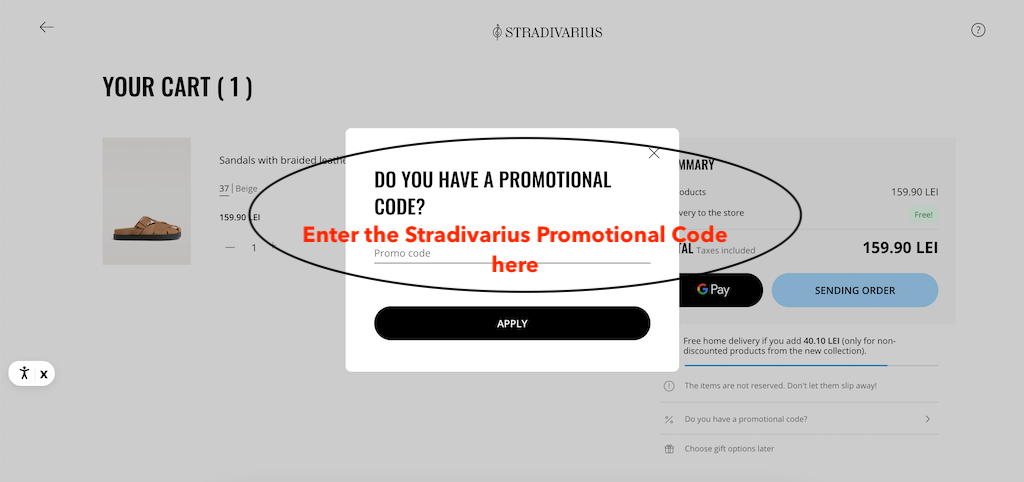 How to use a Stradivarius promotional code