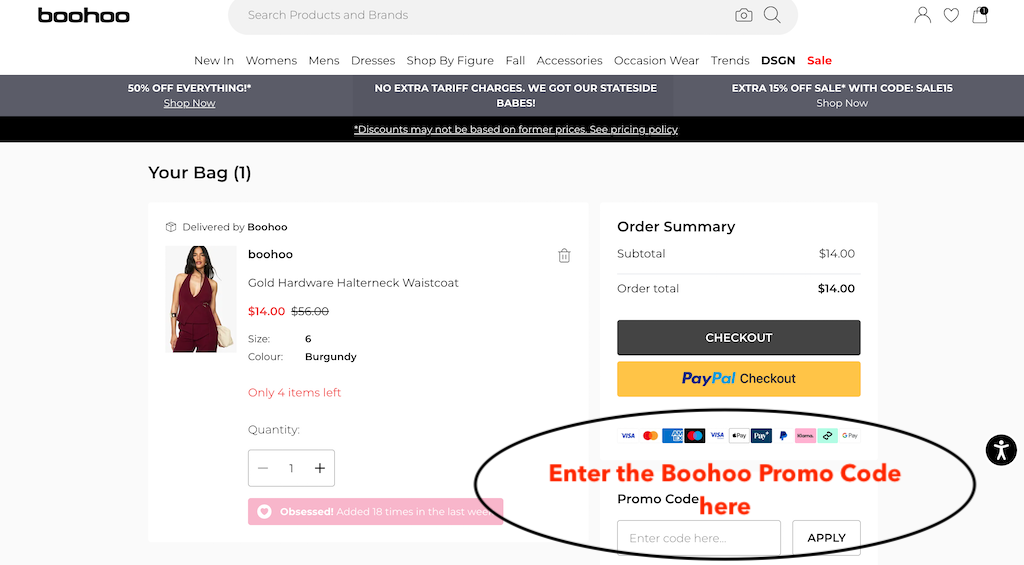 How to use a Boohoo promo code