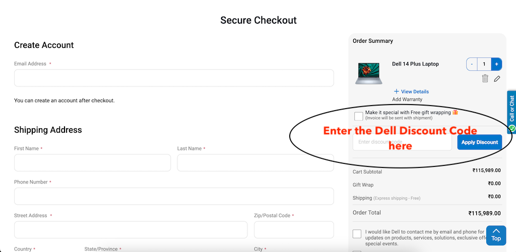 How to use a Dell discount code