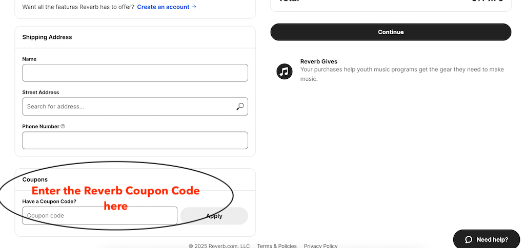 How to use a Reverb coupon code
